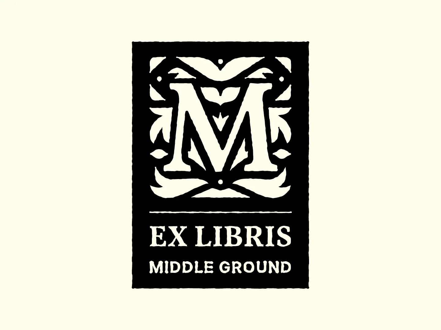 Middle Ground Made Ex Libris Bookstamp